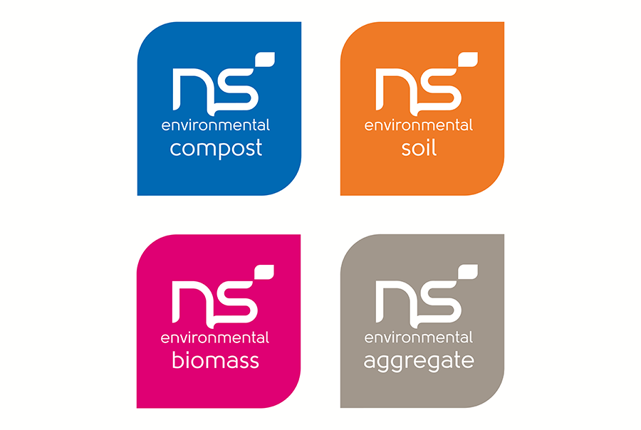 Name generation and logo design for N S Environmental, near Portsmouth, Hampshire. Soil and compost transportation specialist, and biomass energy production. 
