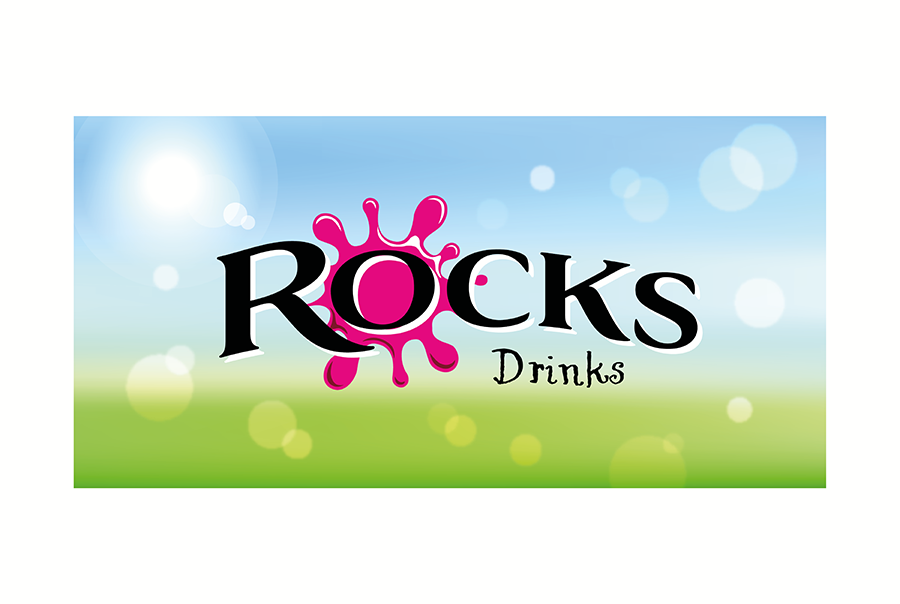 Logo design for soft drinks manufacturer, Rocks Drinks, near Southampton, Hampshire