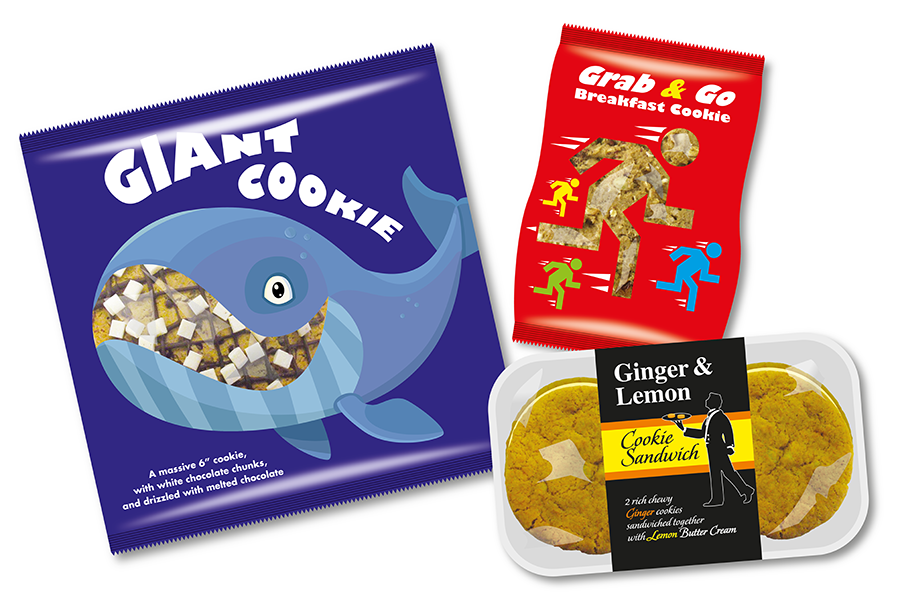 Cookie product concept packaging design for biscuit manufacturer, Rich Products, Gosport, Hampshire